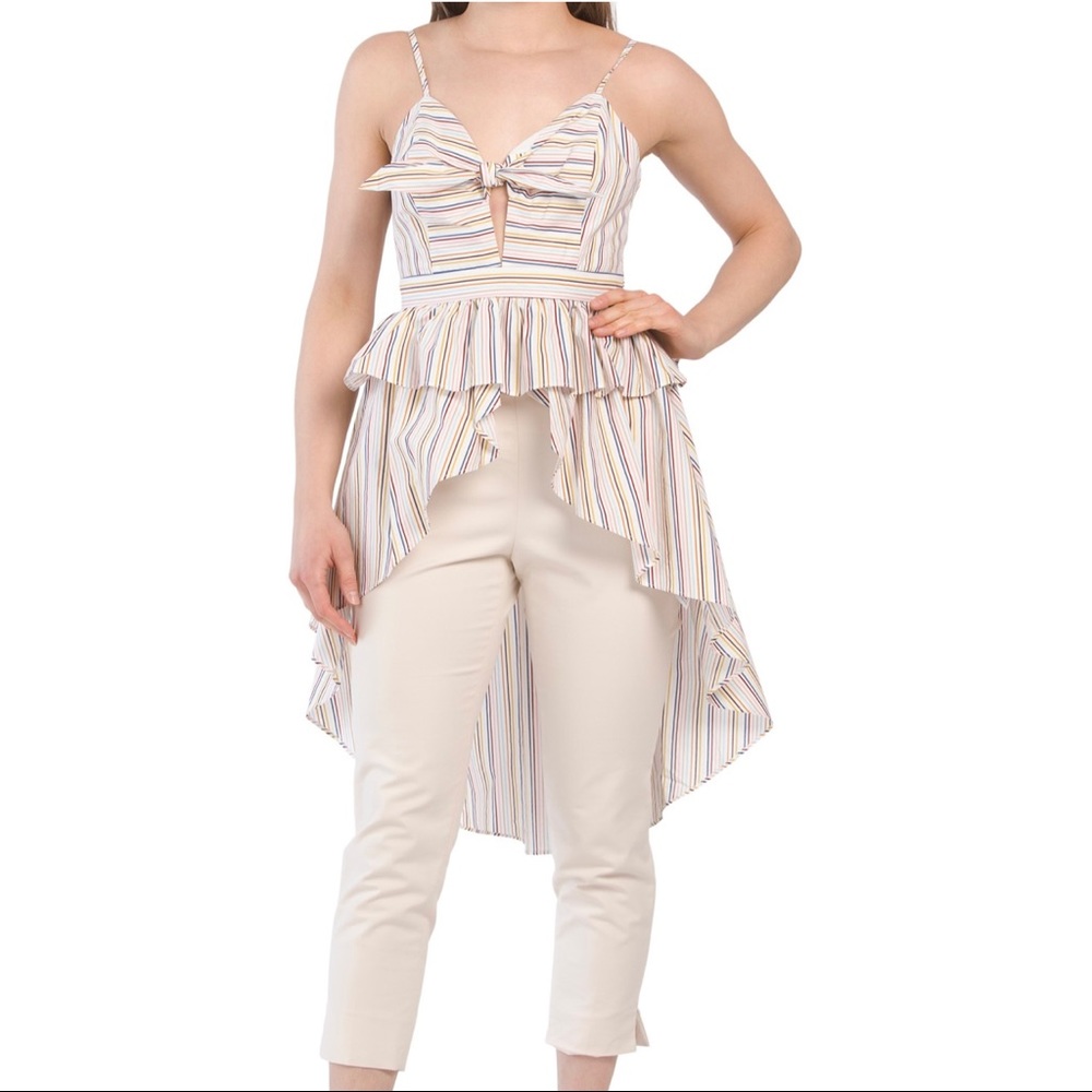 English Factory high low asymmetrical tank top